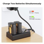K&F Concept EN-EL15 Dual Slot Quick Battery Charger, Micro USB and Type-C Charger