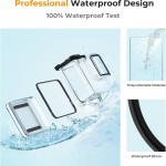 K&F Concept Waterproof Case with Dive Filters Compatible with GoPro Hero 13/12/11/10/9 Black, Protective Underwater Dive Housing Case Accessories Kit