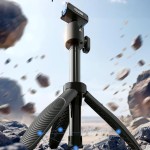 TELESIN 40cm/15.7'' Mini Selfie Stick Tripod, Magnetic Quick Release Selfie Sticks Handle Grip