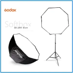Godox 95cm / 37.5″ Umbrella Octagon Reflector Softbox with Carrying Bag – Black