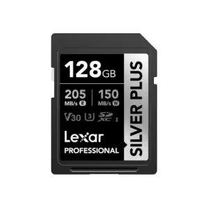 Lexar 128GB Professional Silver Plus UHS-I SDXC Memory Card