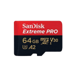 SanDisk Extreme PRO 64GB MicroSDXC UHS-I Memory Card with Adapter
