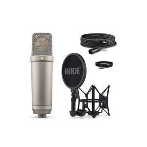 rode nt1 5th generation large-diaphragm cardioid condenser xlr_usb microphone (silver)