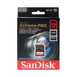 Sandisk Extreme PRO 256GB 200mbps MicroSDXC UHS-I Memory Card With adapter