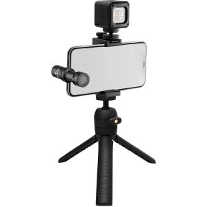 RODE Vlogger Kit for Mobile Devices (USB-C) – Includes Cardioid Mic, Phone Mount, Tripod, and Rechargeable LED Light