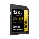 Lexar GOLD Series 128GB Professional 1800x UHS-II SDXC Memory Card