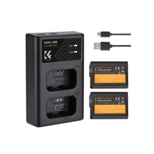 K&F Concept FW50 1030mAh Digital Camera Duel Battery with Duel Channel charger