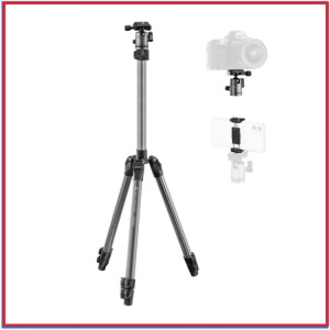 K&F Concept KF09.122 F263A4+BH-25C Lightweight Compact Aluminum Ball Head Camera Tripod