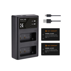 K&F Concept LP-E17 canon battery and dual battery charger kit