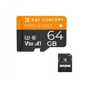 K&F Concept 64GB Ultra microSDXC UHS-I Memory Card with Adapter